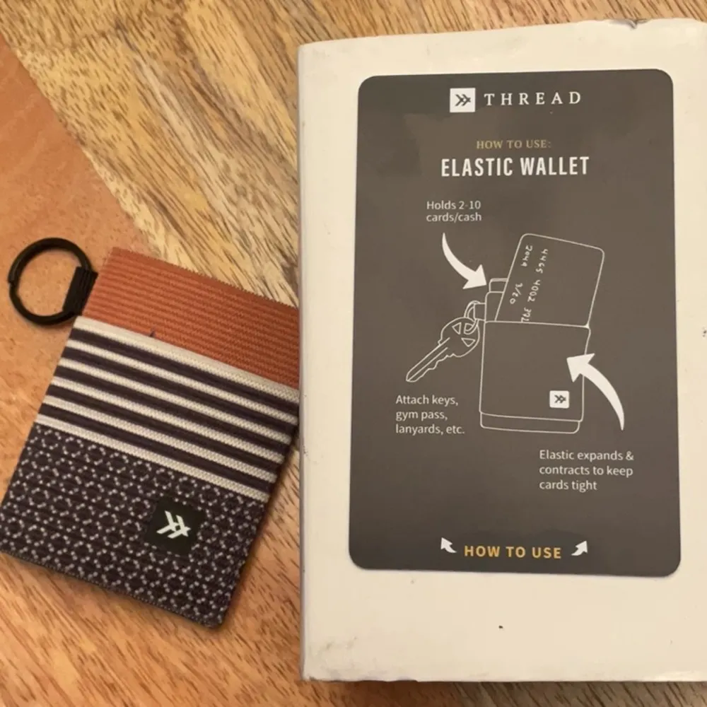 NWT Thread Compact Elastic Wallet Black - Image 5