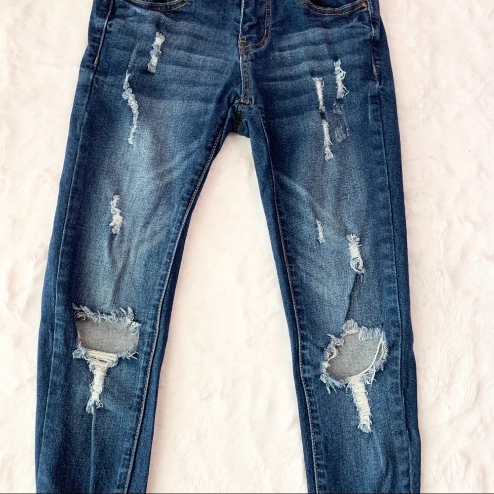 Wax Jeans Distressed Skinny Crop Jeans Size 00 - Image 3