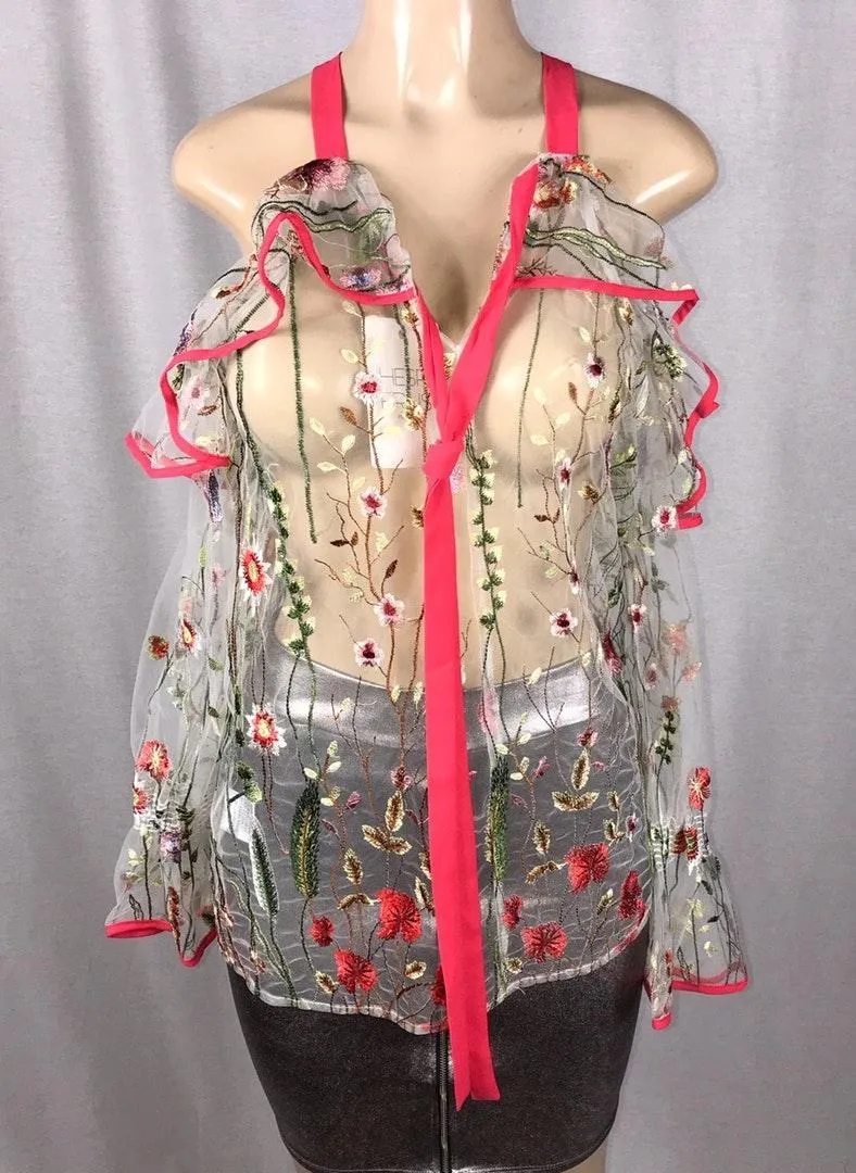 Vintage Style Floral Top - Image 2