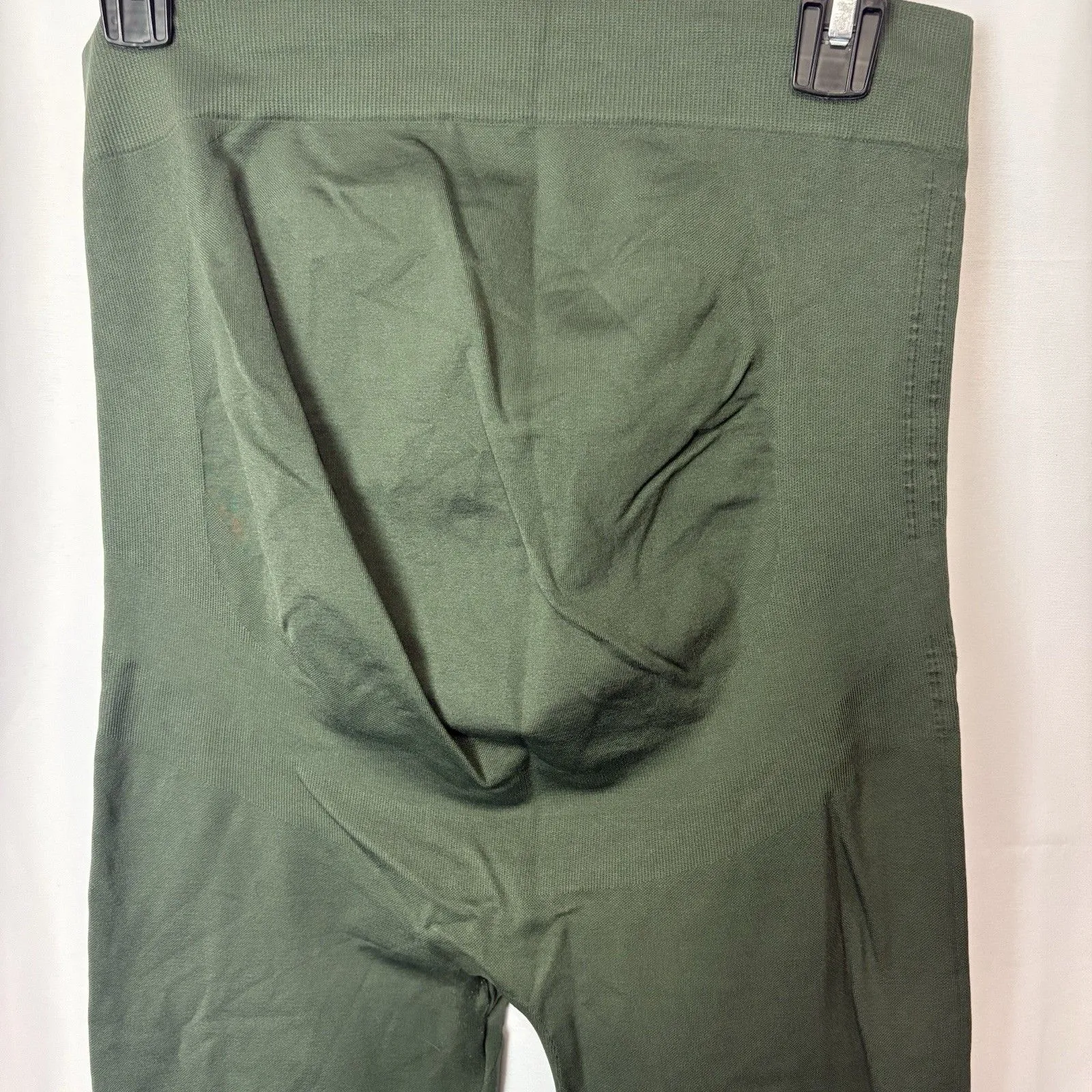 BLANQI EVERYDAY Maternity Belly Support Leggings Size Large Forest Night Green - Image 3