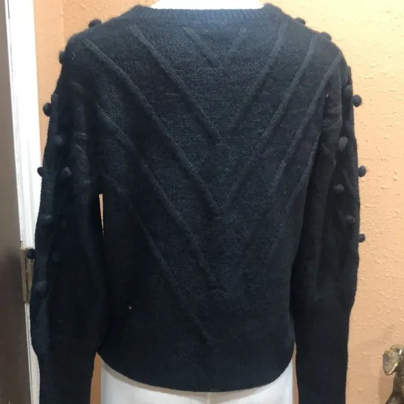 Newbury Kustom puff ball black long sleeve sweater - Image 4