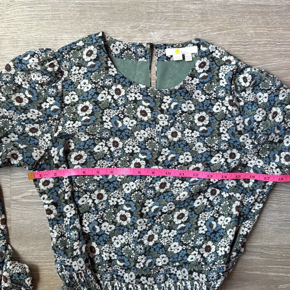 BODEN Plisse Skirt Mini Dress 8 Blue - Image 12