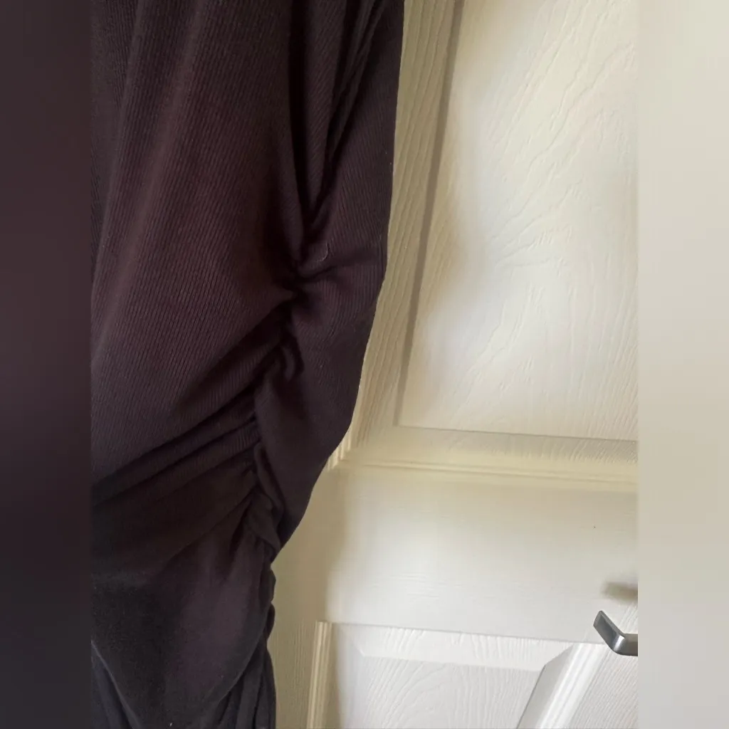 Michael Stars Black Asymmetrical One Shoulder Dress - Image 9