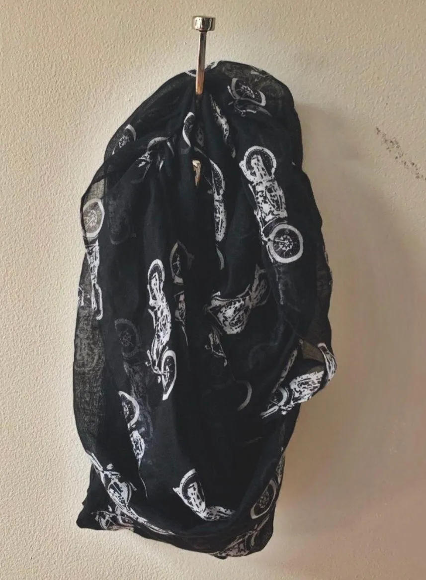 Motorcycle Infinity Scarf Black - Image 3