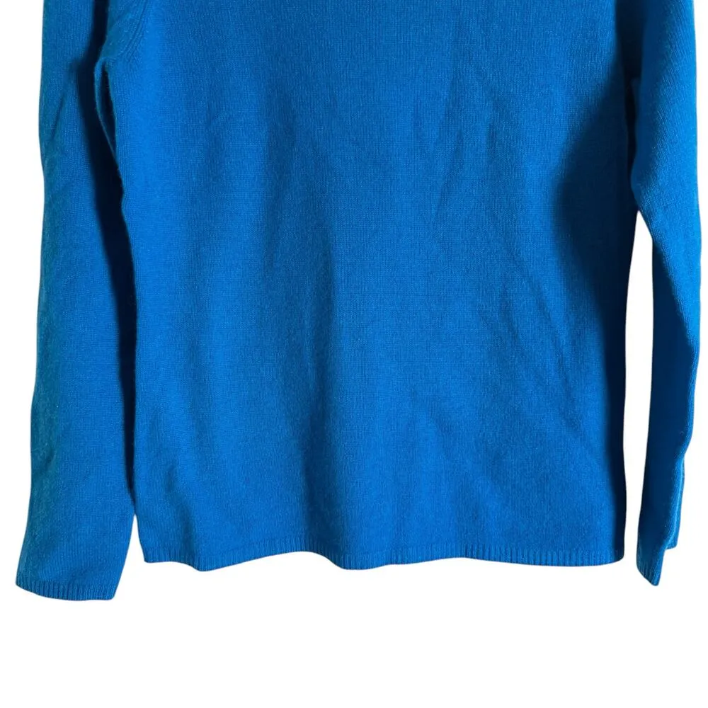 Peck & Peck 100% 2-Ply Cashmere Blue Long Sleeve Pullover Sweater Size Large - Image 3