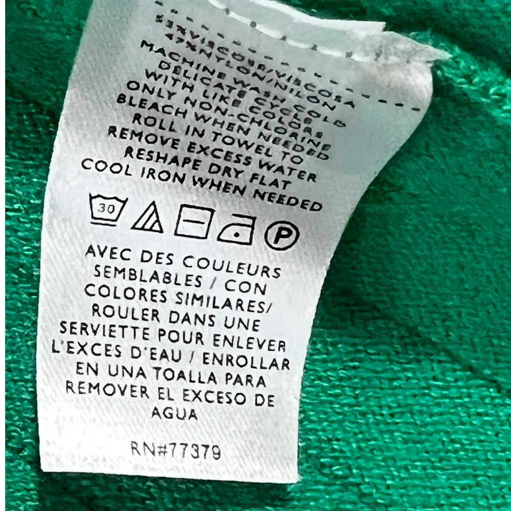 Ann Taylor Green Sweater Pleated Midi Skirt with wide waist band size SP - Image 8