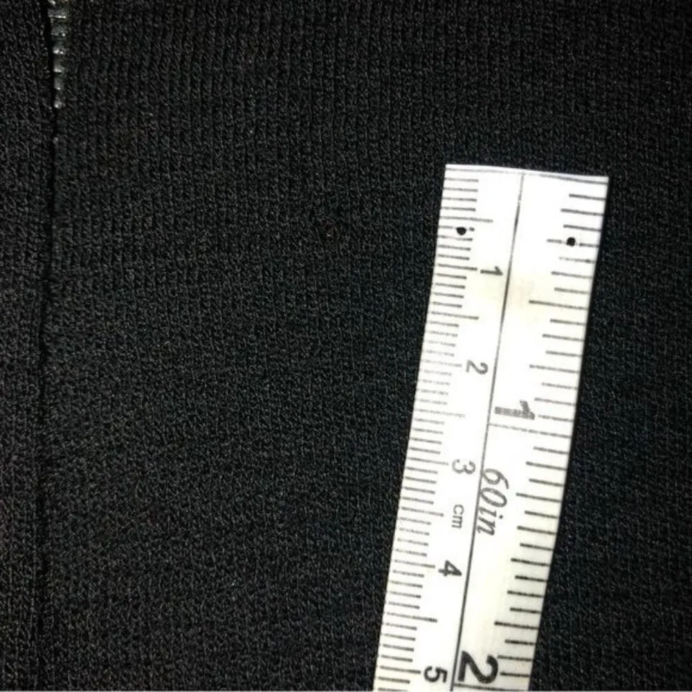 Vintage Black Dress Womens S? Used Gold Metal Tassels Some Moth Marks - Image 9