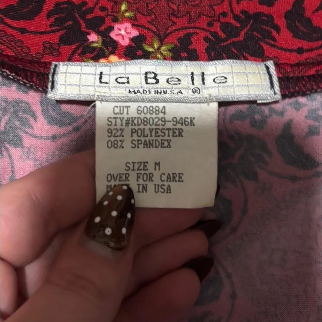 Vintage La belle dress Red Size M - Image 6