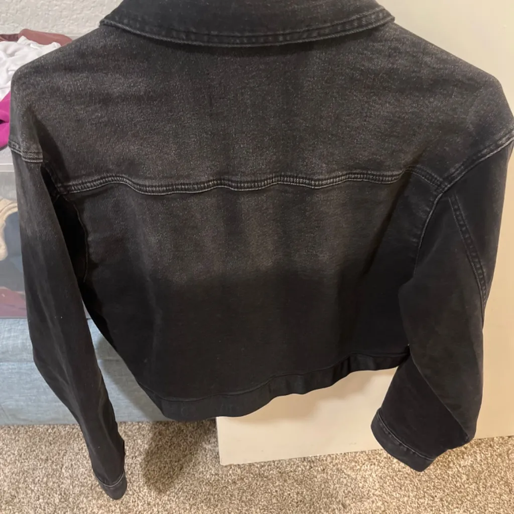 Calvin Klein black denim jacket new without tags size small - Image 5