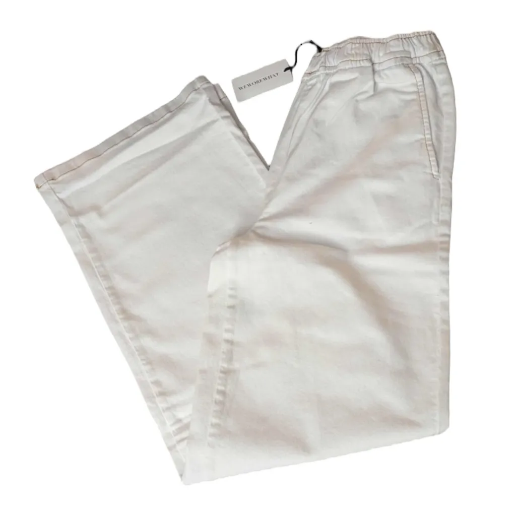 WeWoreWhat‎ White Straight Leg Pull On Twill Denim Size M - Image 3
