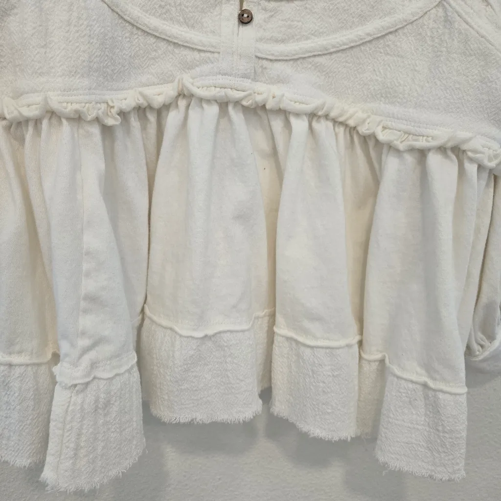 Free People  Shelly Boho Cottagecore Top Size Small - Image 9