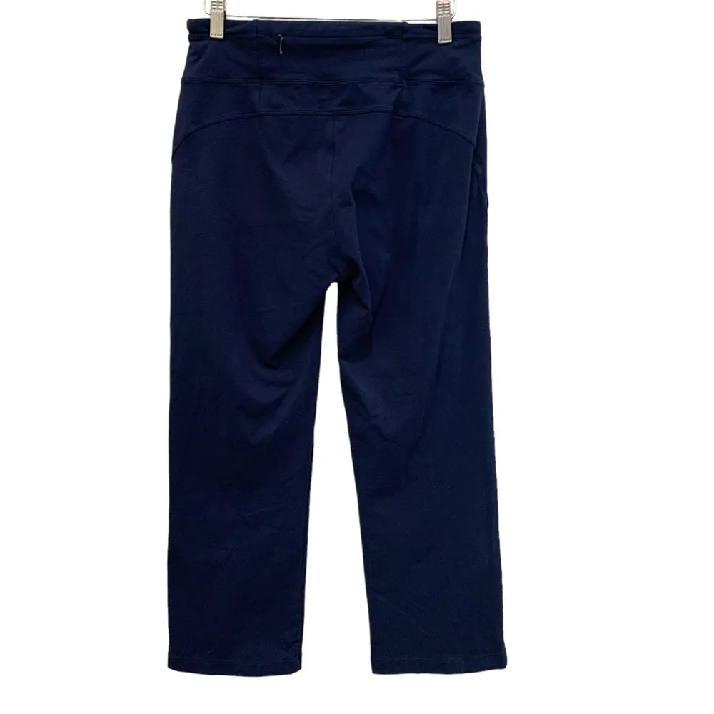 Athleta M cropped navy 7/8 ankle athletic athleisure travel sweat-wicking pants - Image 3