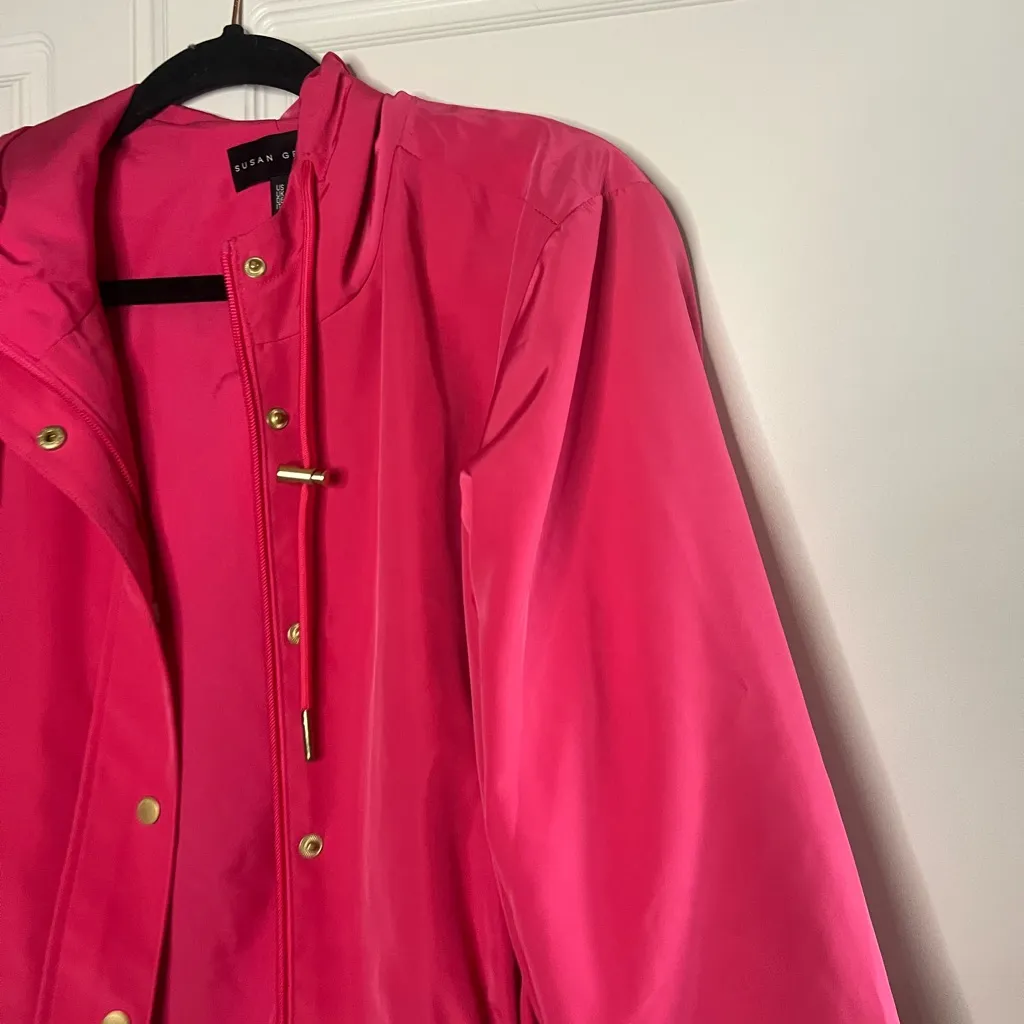 Susan Graver Pink Trench Coat - Image 4