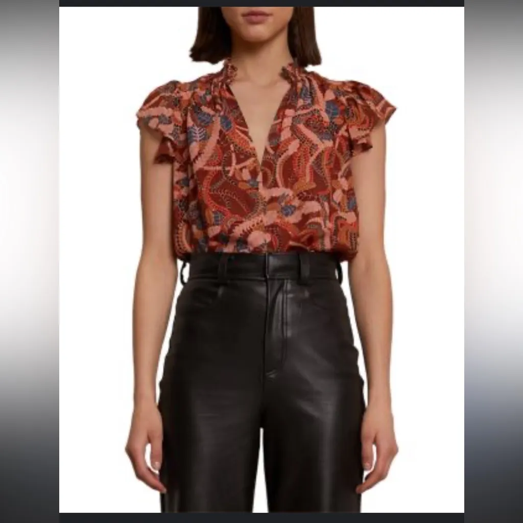 A.L.C. Hayley top Ginger orange 4 - Image 3