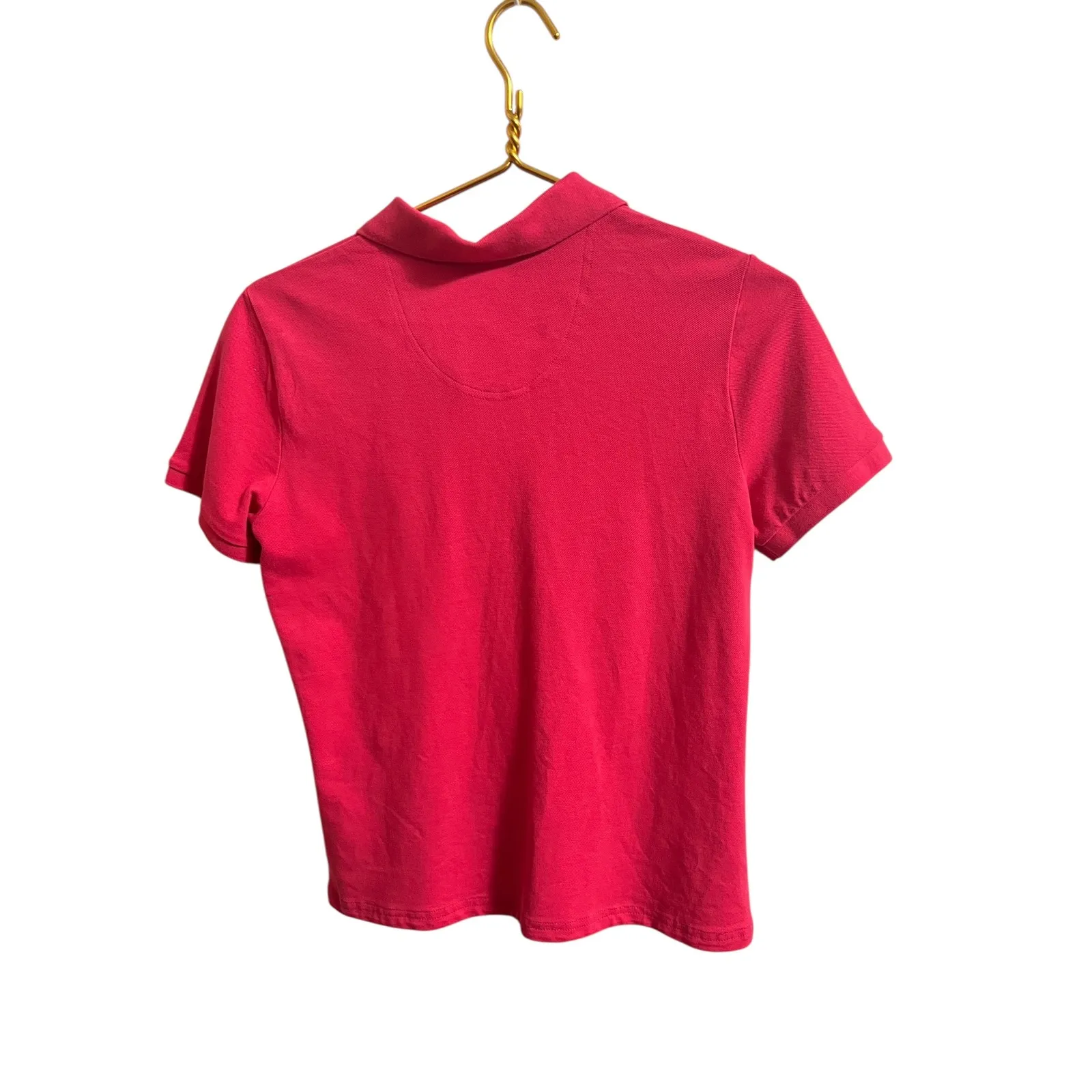 Tommy Bahama Women Small Pink Short Sleeve Polo Shirt Resort Cruise Golf Tee - Image 3