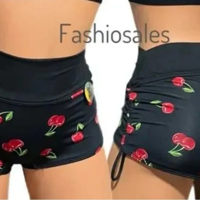 Pink Victoria secret cherry-print shorts - Image 2