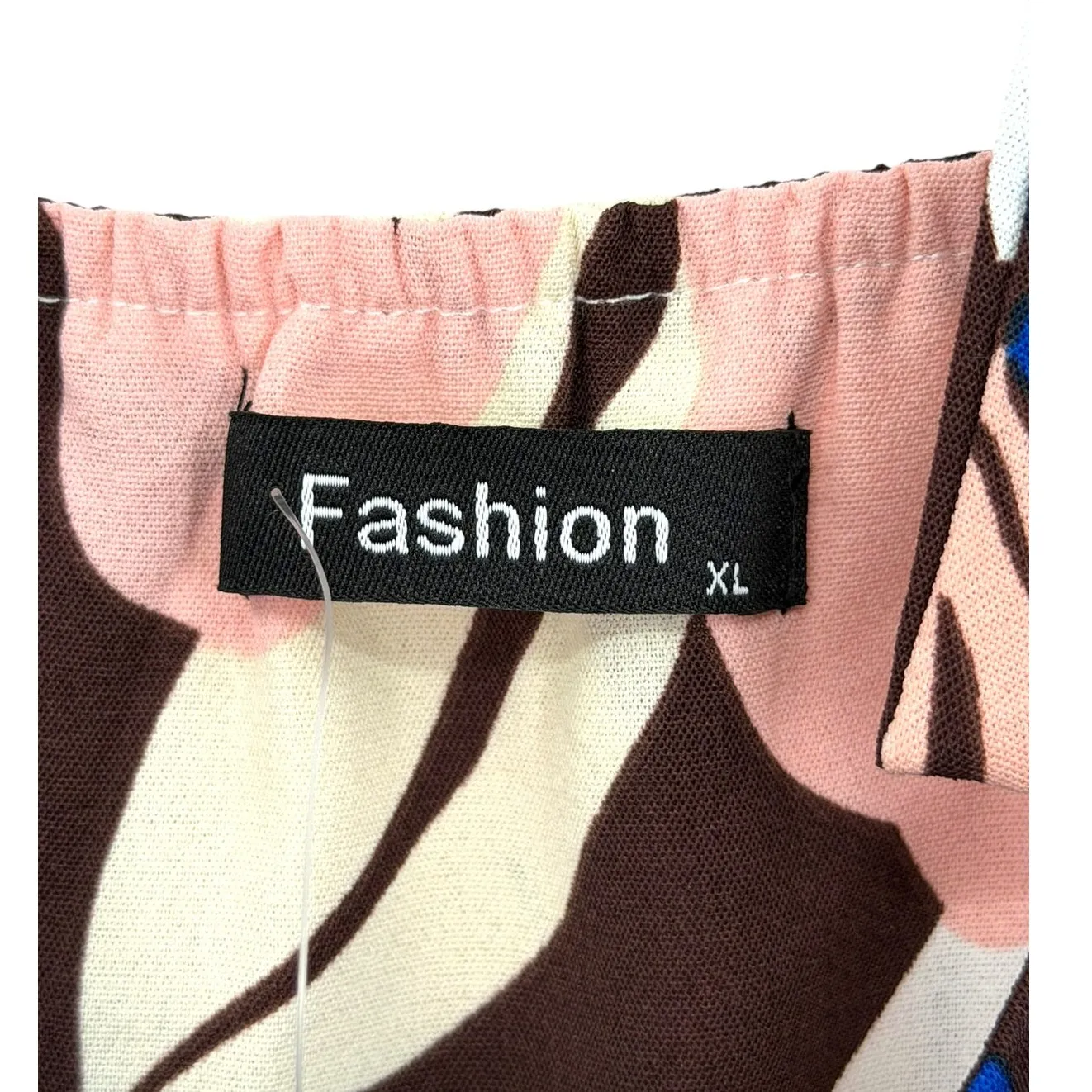 NWT Fashion | XL| Midi Tired Dress Shoulder Bow Floral Floral Hawaiian Sun Dress Pink - Image 5