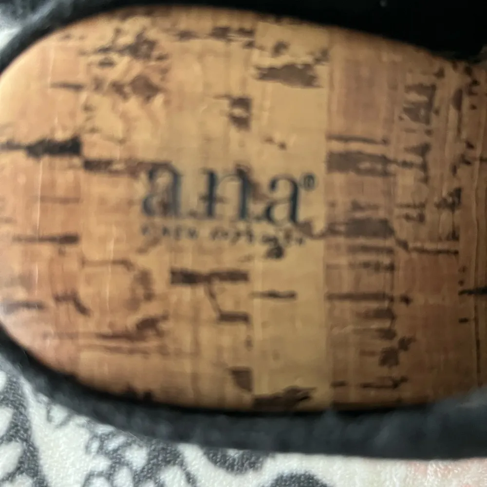 Black Wedge Sandals Platforms Cork Womens 8.5 - Image 5