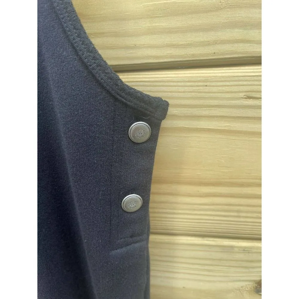 Woolrich Black Sleeveless Jumper Dress Womens Long Modest Size Medium Embroidery - Image 3