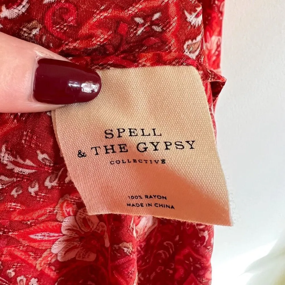 New Spell & The Gypsy Collective Jewel Soirée Dress Size XS Red - Image 16