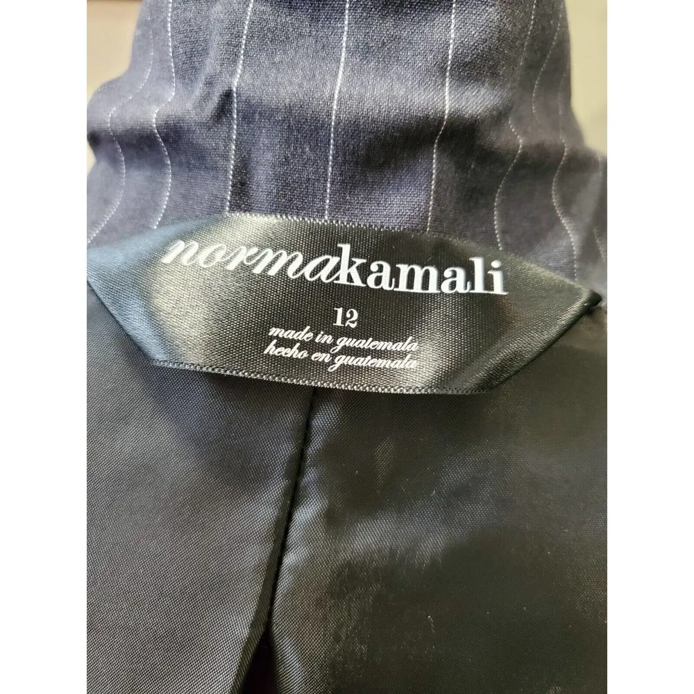 Norma Kamali Gray Polyester Single Breasted Three Buttons Fitted Blazer 12 - Image 9