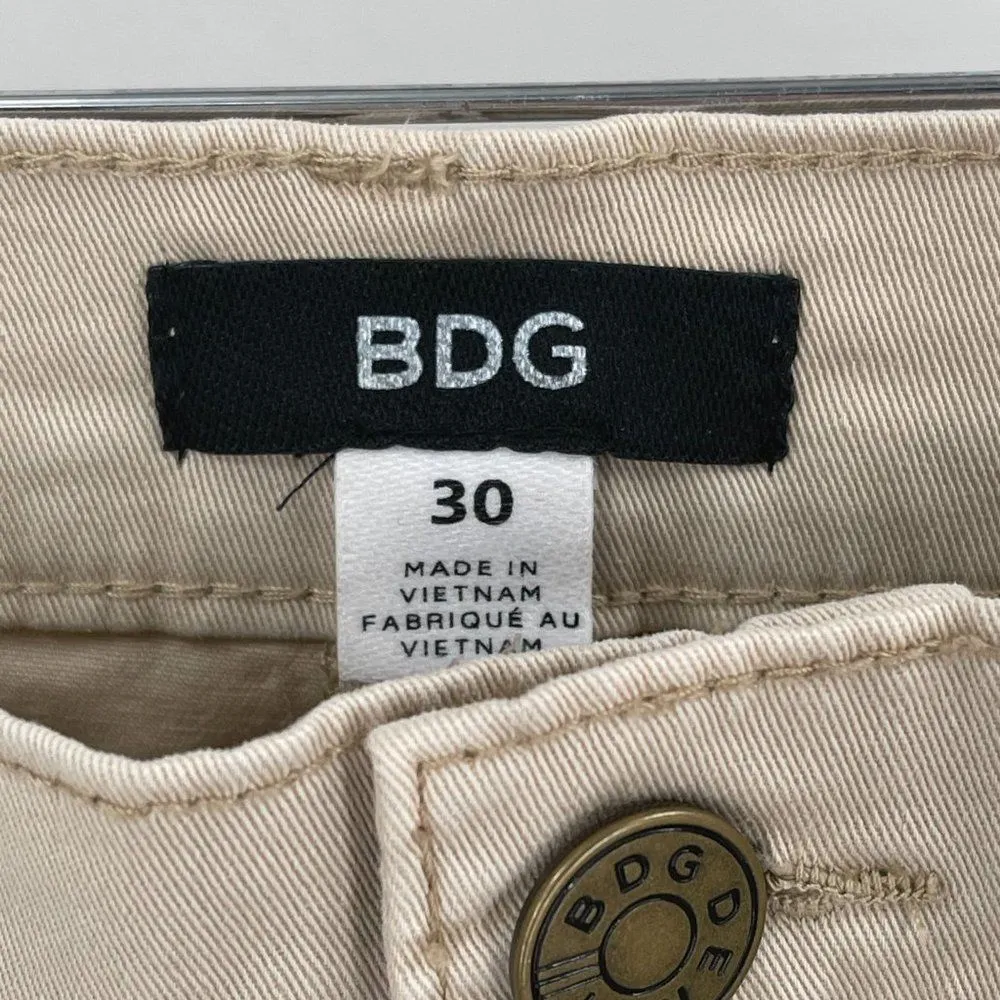 BDG Urban Outfitters Tan Moto Skinny Zipper Jeans 30 - Image 88