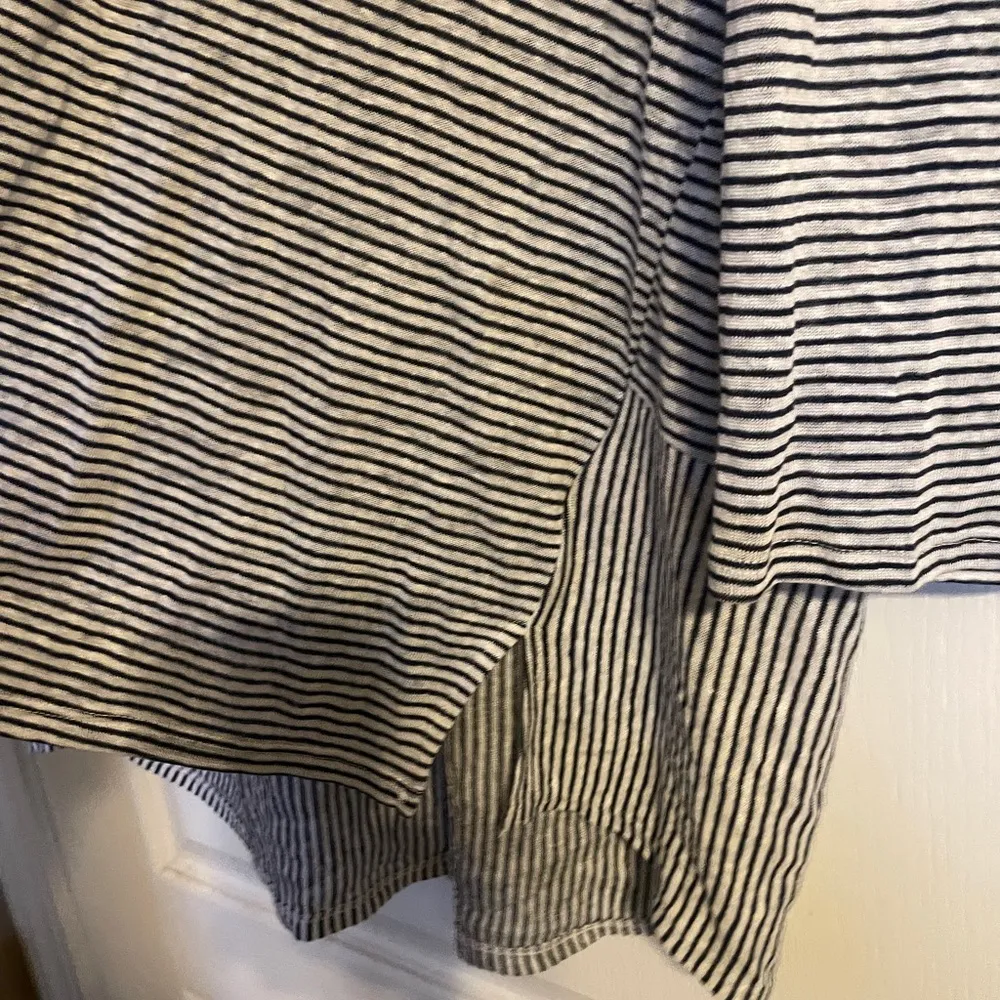 NWT C&C California Navy White Hooded Striped Linen Tunic Top 2X Nautical Beach - Image 5