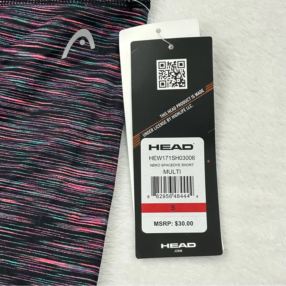 HEAD Neko Spacedye Multicolor Activewear Athletic Biker Running Shorts Womens S - Image 2
