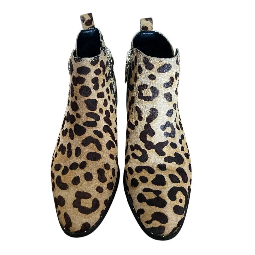 STEVEN by Steve Madden Chavi Leopard Booties Women’s Size 6 Black - Image 6