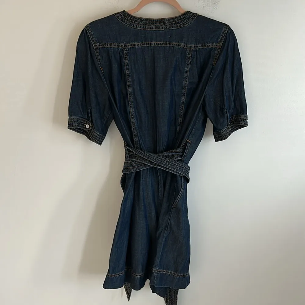 Pilcro & The Letterpress Belted Denim Surplice Romper - Image 3