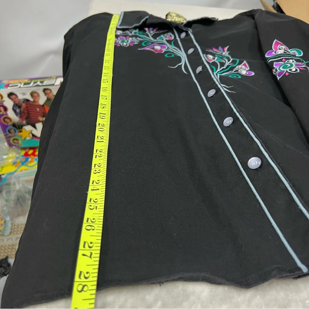 Bob Mackie Wearable Art 2x embroidered western shirt vintage rockabilly rodeo - Image 12