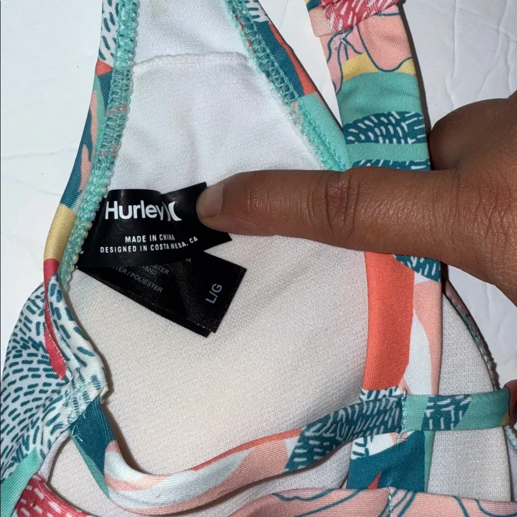 Hurley Multicolor Bikini Set large teen girls 2 piece - Image 8