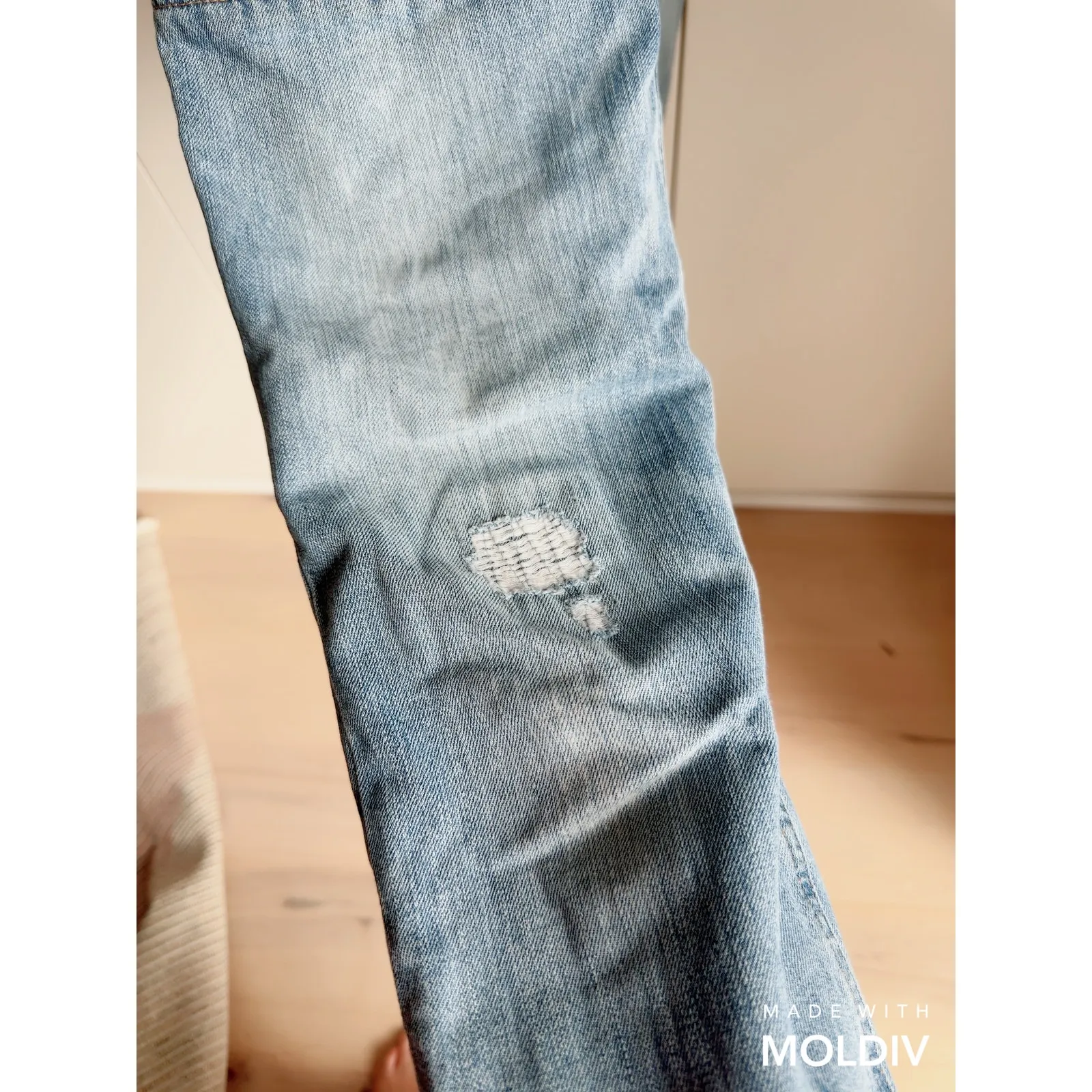 GAP Overalls Size XS Slim Fit Distressed Jeans Denim Ankle Cropped - Image 6