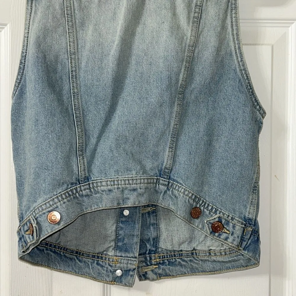H&M Blue Jeans Denim Vest(Size 8) - Image 4
