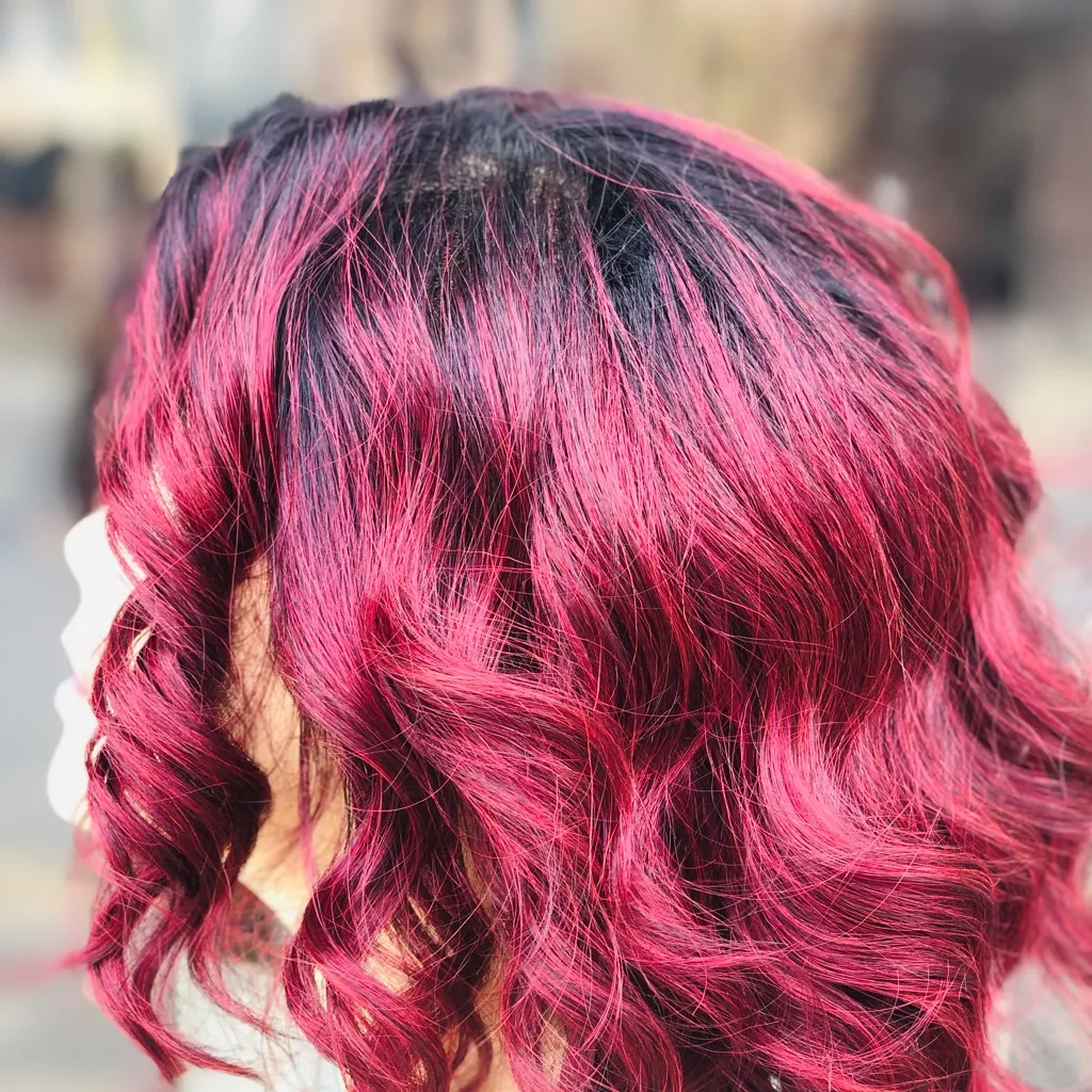 Red wine burgundy Christmas wig short curly Bob Black - Image 5