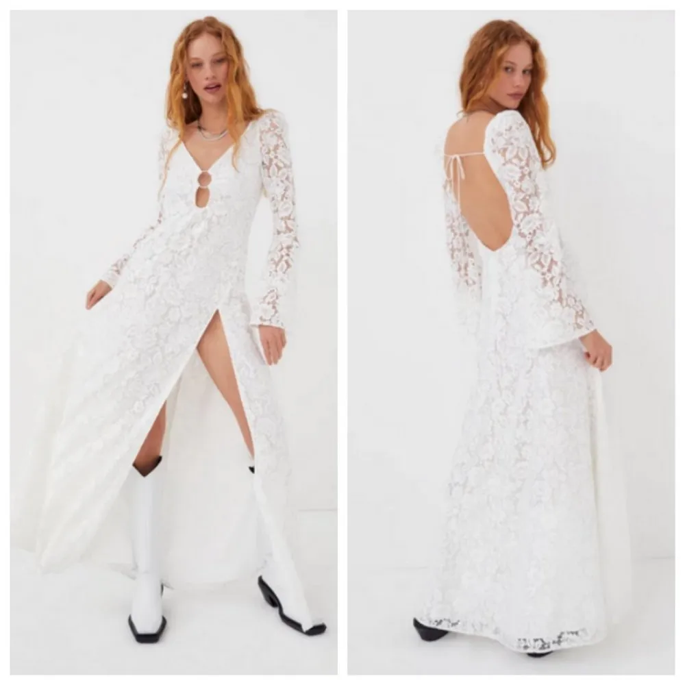 💕FOR LOVE AND LEMONS💕 Frances Lace Maxi Dress ~ White Small S NWT - Image 3
