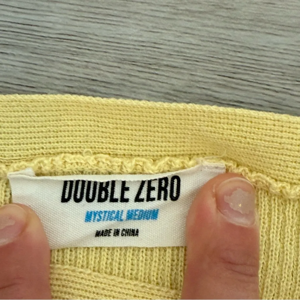 Double Zero Mystical Ribbed Knit Cropped Tank Top Size Medium - Image 5