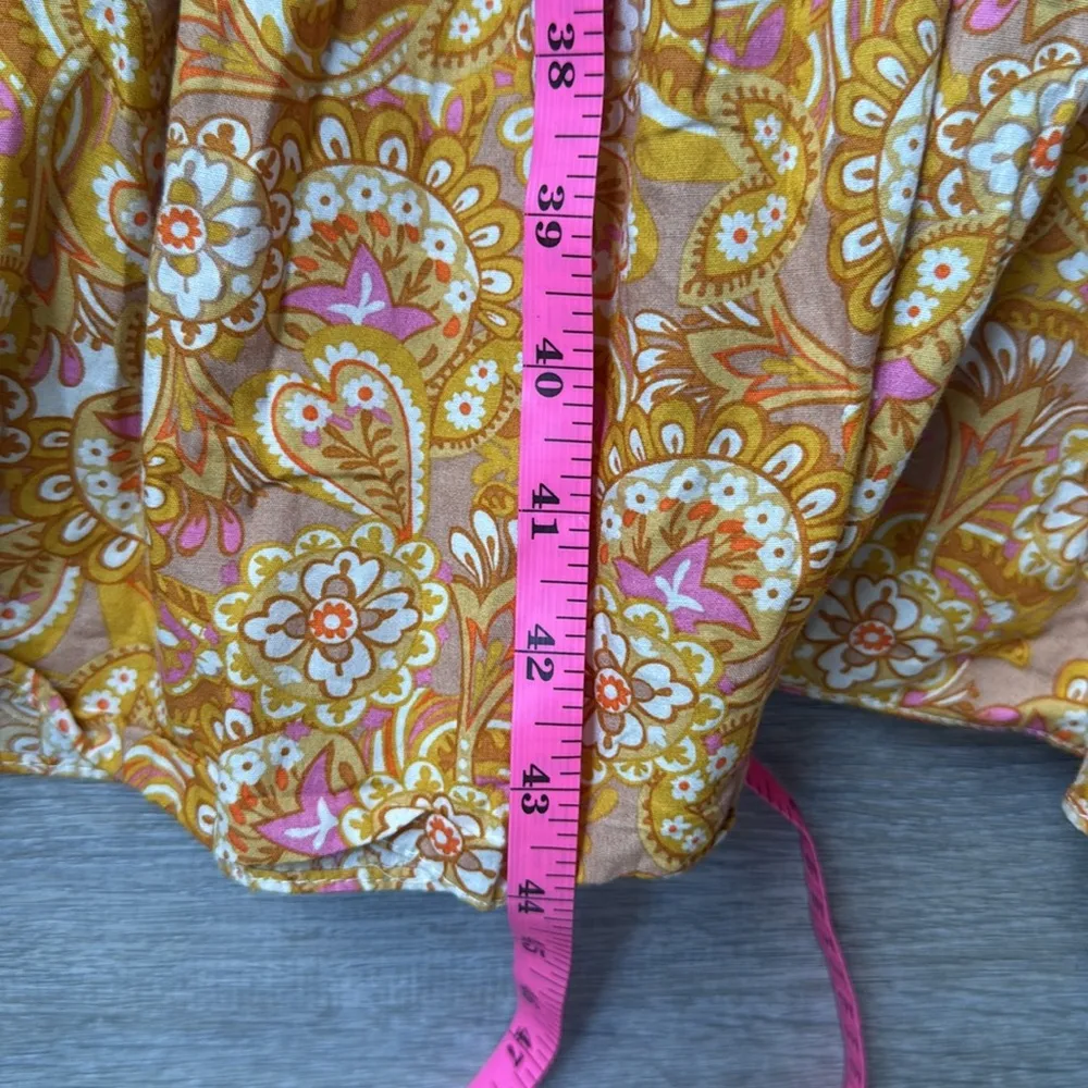 OPT Daphne Smocked Midi Dress Small Orange - Image 12