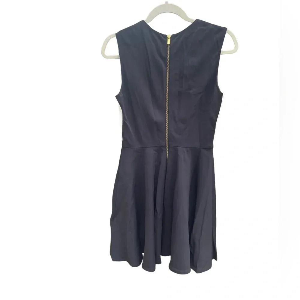 DIANE VON FURSTENBERG JEANNIE LEATHER COLORBLOCK DRESS - Image 2