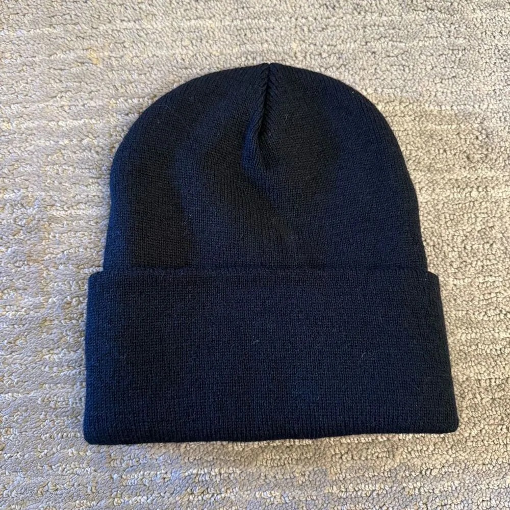 Jeffree Star Cosmetics Halloween Box Exclusive Black Orange Logo Beanie NEW - Image 2