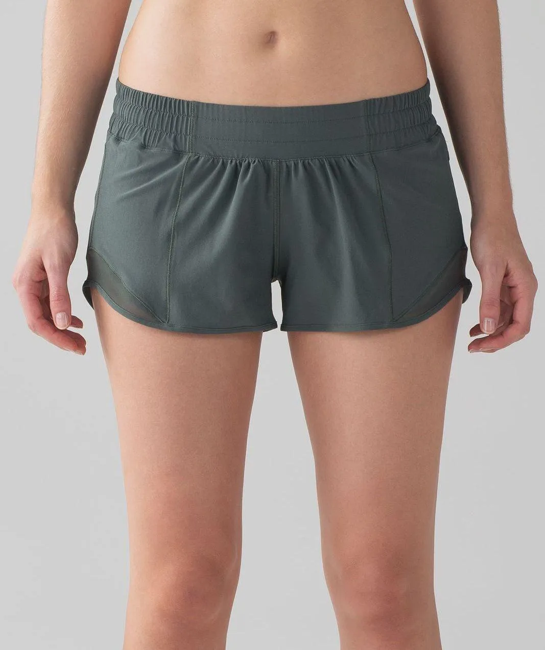 Hotty Hot Shorts 2.5” Low Rise Size 12 in Dark Forest Green Gray - Image 2