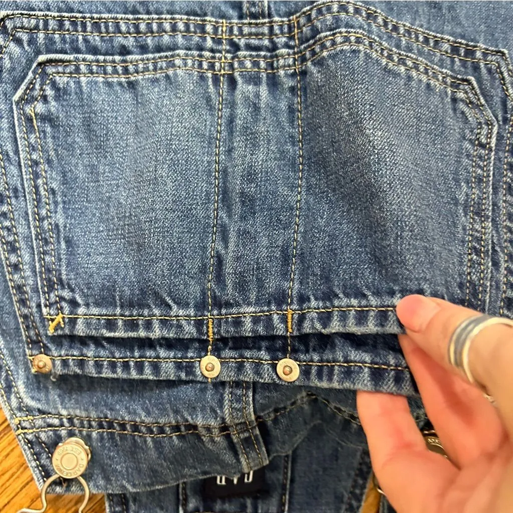GAP Slouchy Overalls Medium Indigo Denim Size M - Image 8