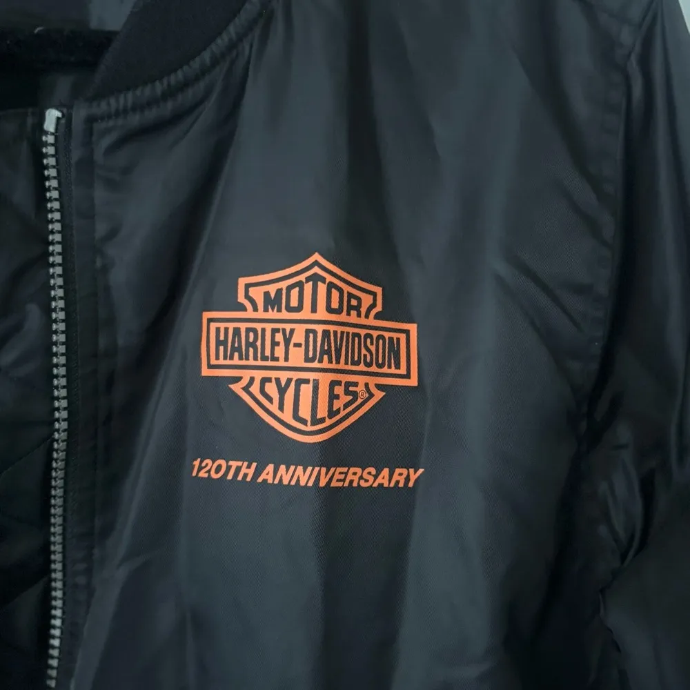 Harley-Davidson 120th Anniversary Women’s Black Bomber Jacket - Med - Rare NWOT - Image 4