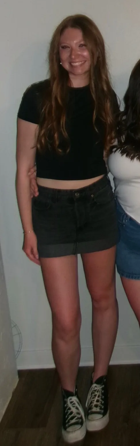 Black Denim Mini Skirt - Image 2