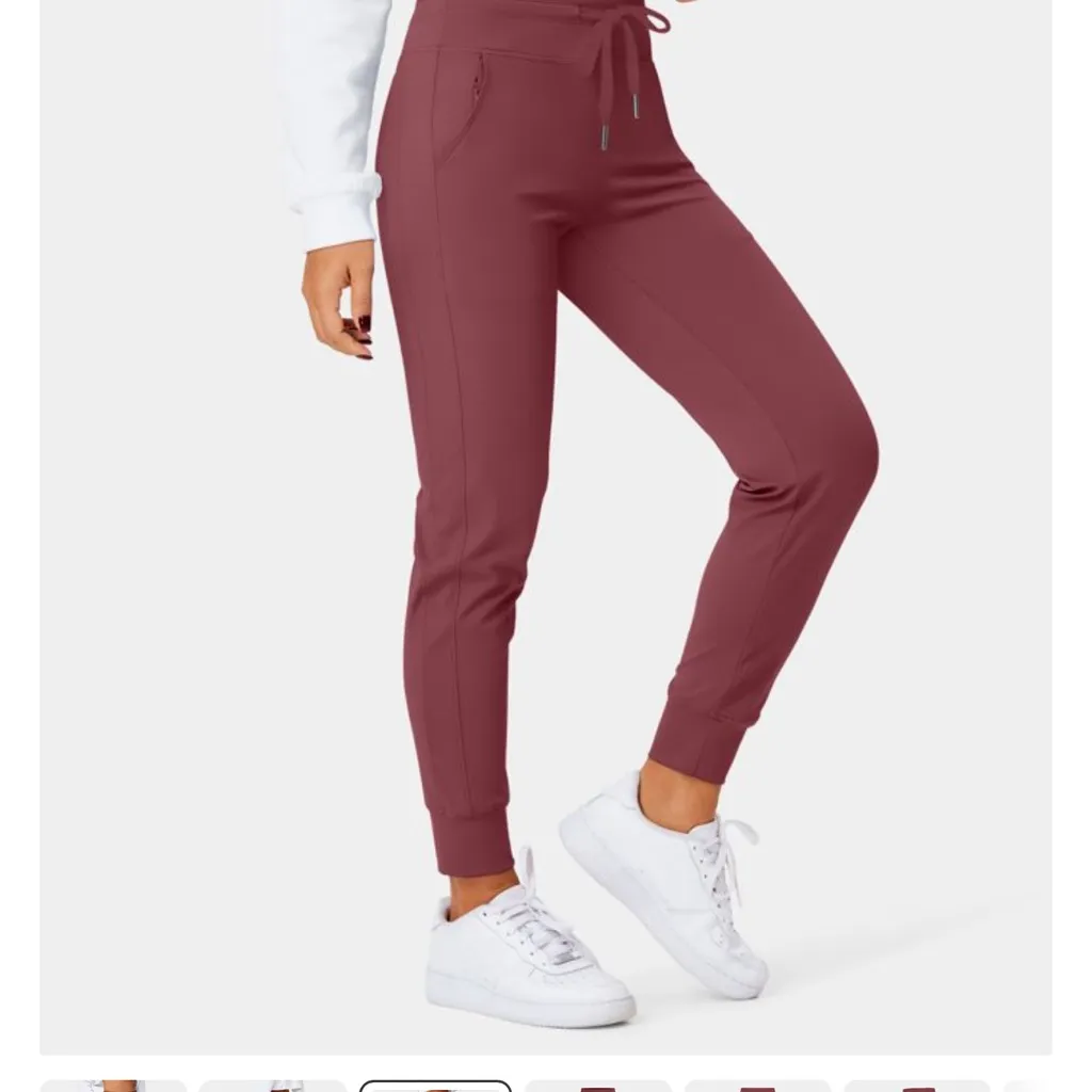 NWT Halara softlyzero high waisted drawstring pocket full length joggers size L - Image 3