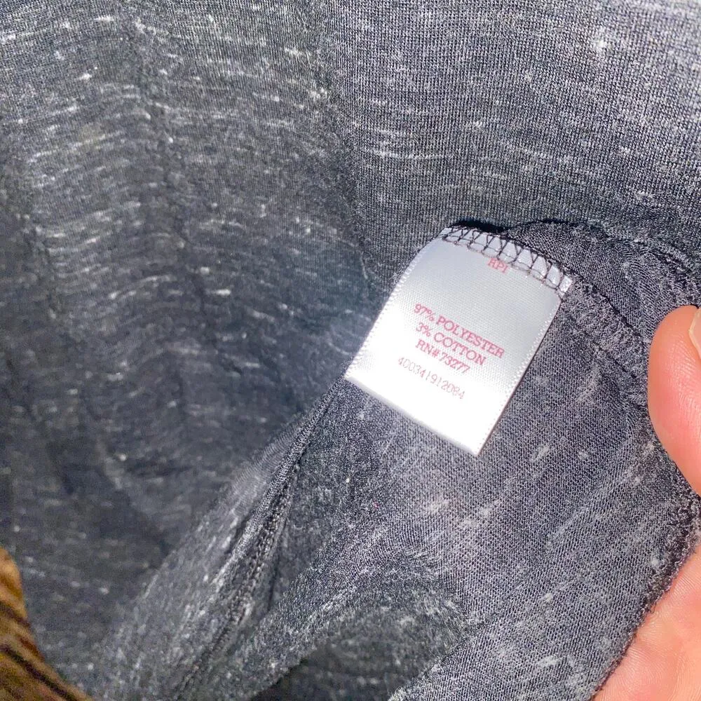 SO Black Gray Relaxed Fit Strappy 3/4 Sleeve Top Women's Size Small - Image 5