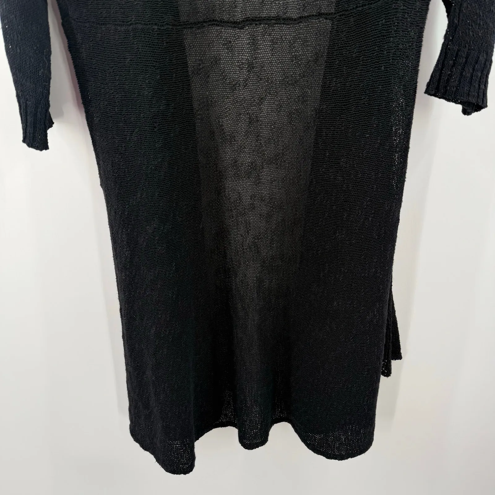 Eileen Fisher Cardigan Women's Small NEW Organic Linen Cotton Black Duster NWOT - Image 8