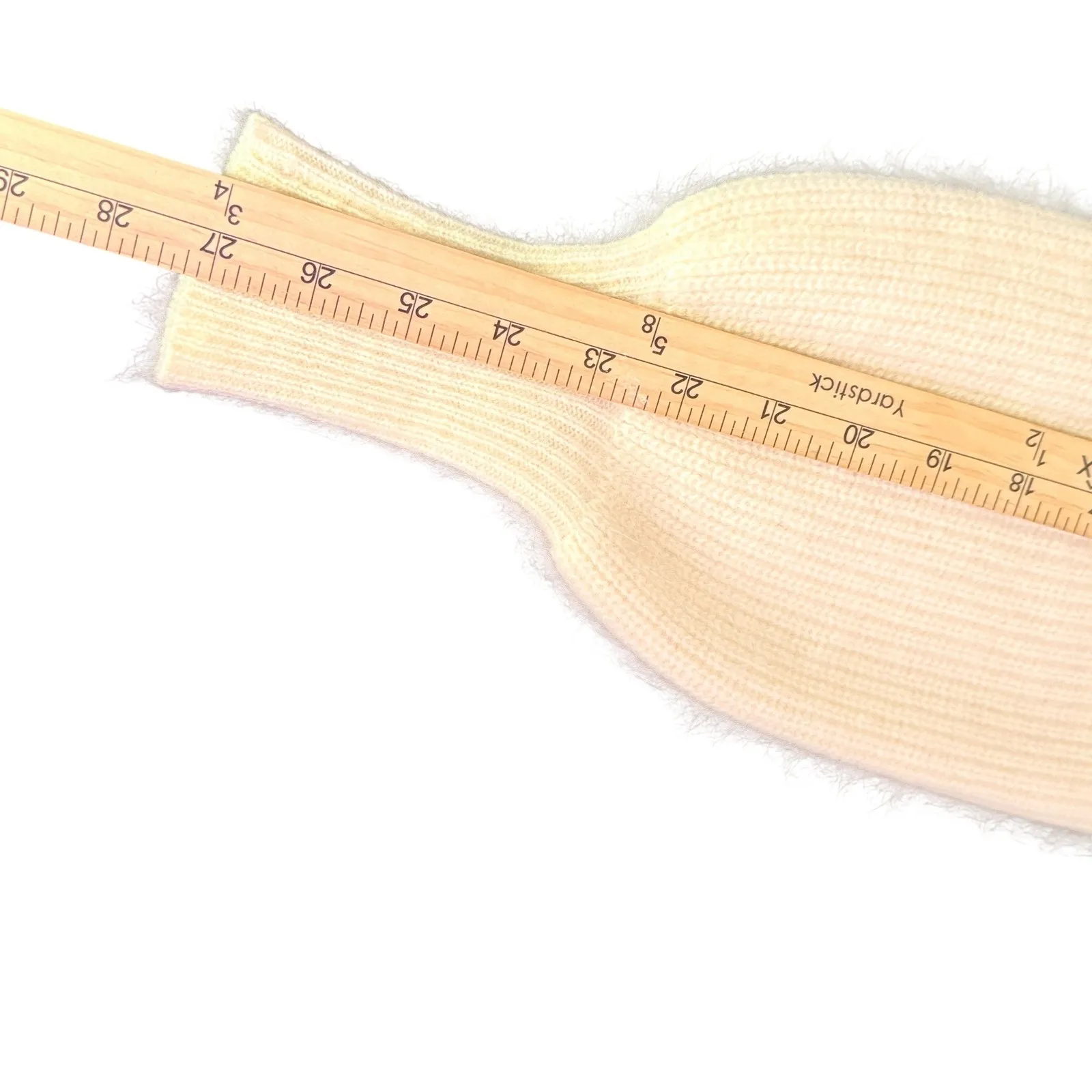 Vintage Sideffects Fuzzy‎ Cardigan Sweater Size M Cream Balloon Sleeve Cozy Knit Size M - Image 12