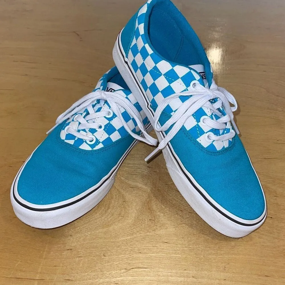 Vans Doheny Women's Shoes Sneakers‎ Checkered Blue Size 8 - Image 3