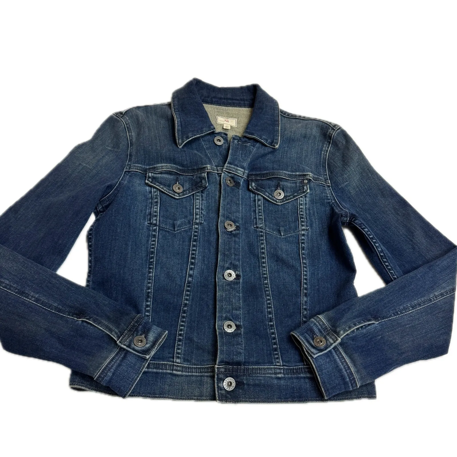 Adriano Goldschmied Jean Jacket Womens Medium Blue Robyn Denim Button Trucker - Image 2